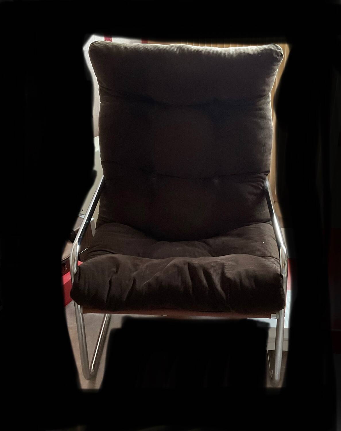 Vintage IKEA chrome armchair
