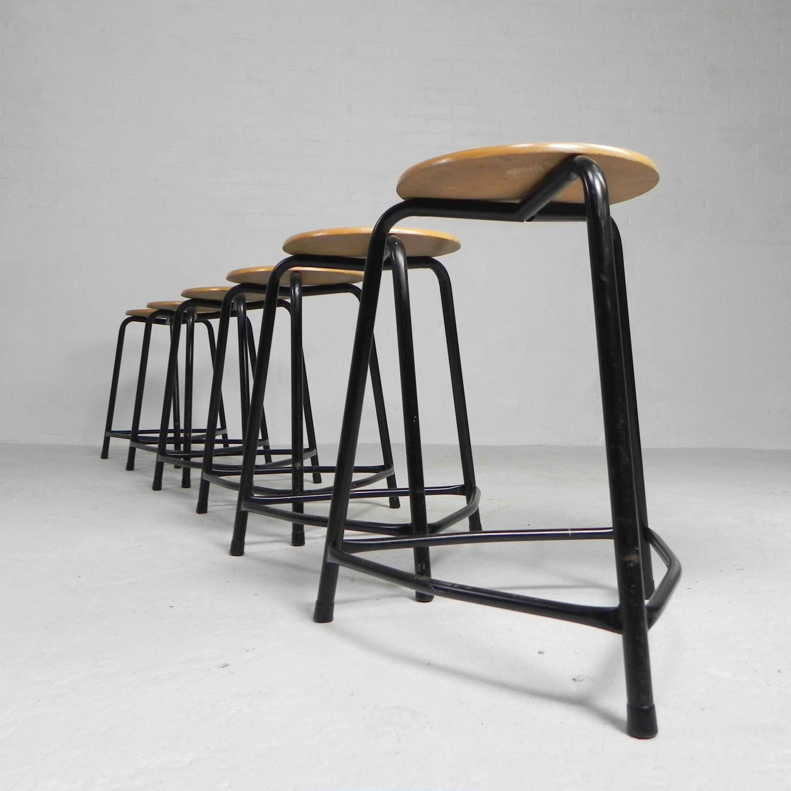 Industrial stackable stool, 55 cm high