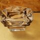 Old vintage transparent & smoked crystal ashtray