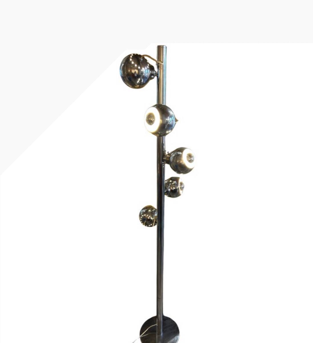 Rare magnetic eyeball floor lamp by Goffredo Reggiani