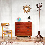 Commode en teck pieds compas 1960 vintage