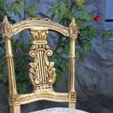 Golden wooden chair