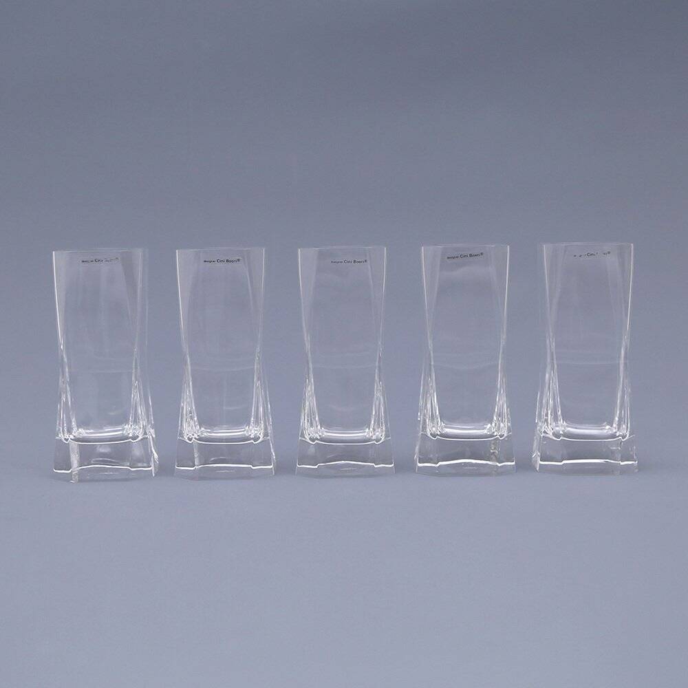 Vintage glasses by Cini Boeri for Arnolfo Di Cambio, 1970s, set of 5.