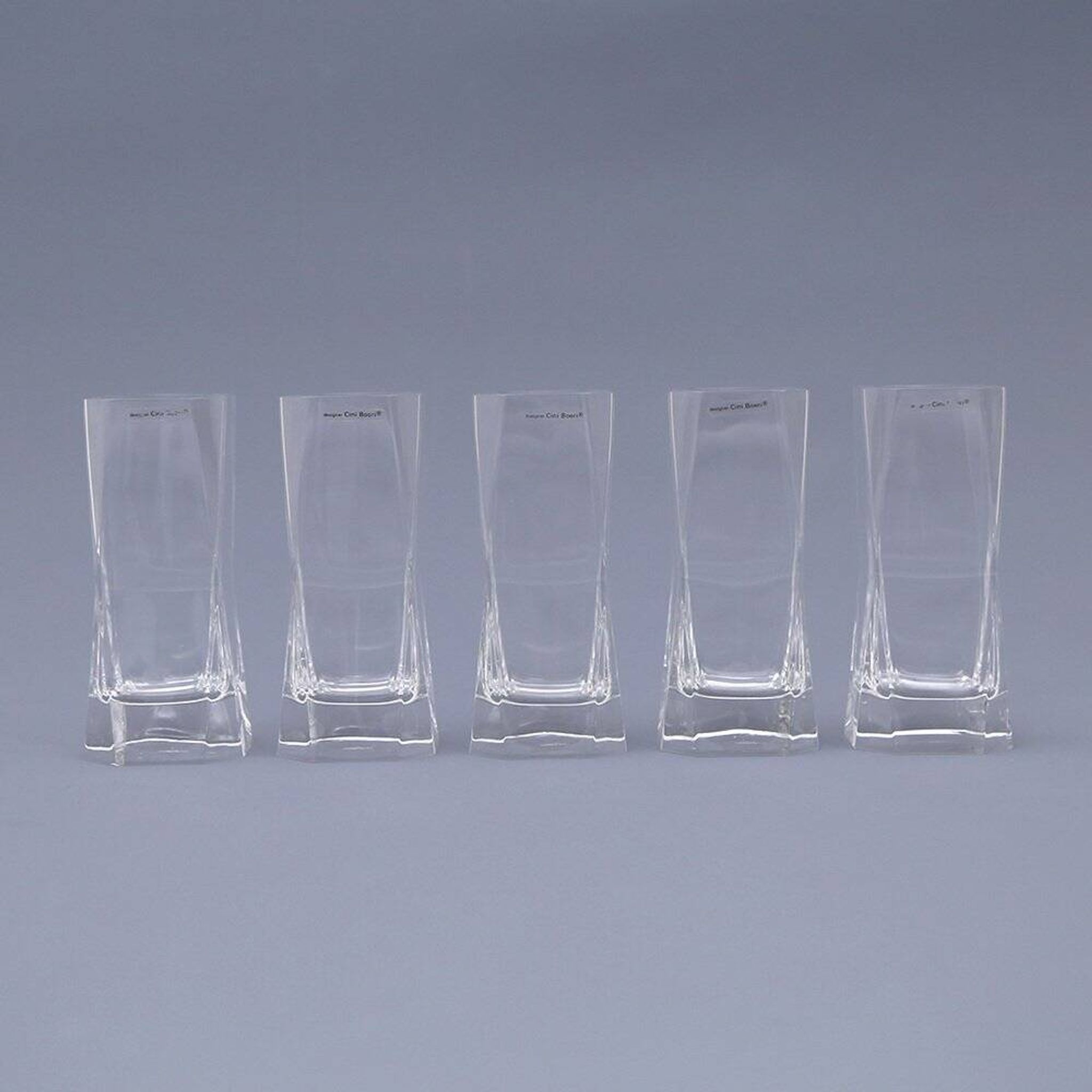 Vintage glasses by Cini Boeri for Arnolfo Di Cambio, 1970s, set of 5.