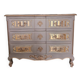 Commode Vintage vieux rose