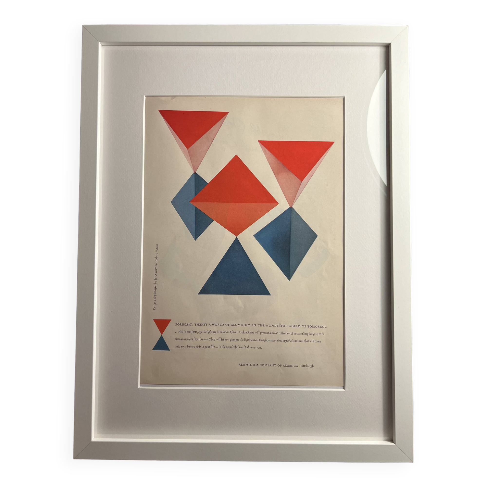 Framed poster knoll space age herbert matter