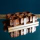 6 egg cups and their olive wood tray