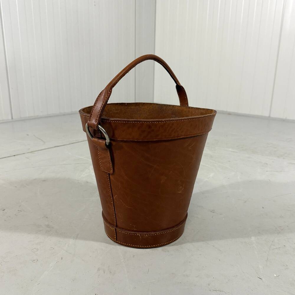 Leather waste paper basket 1960’s