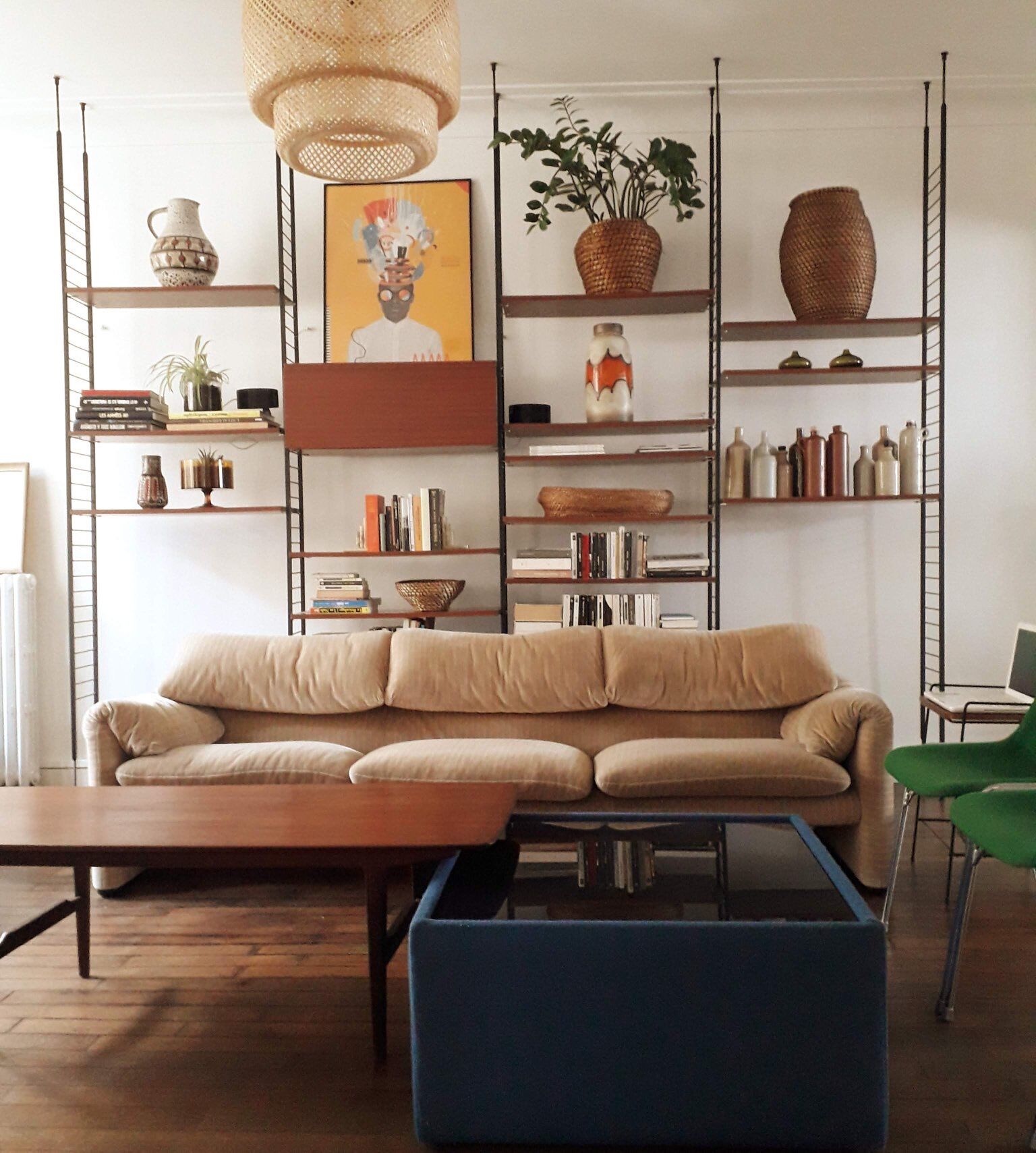 Smoked glass 60s coffee table
