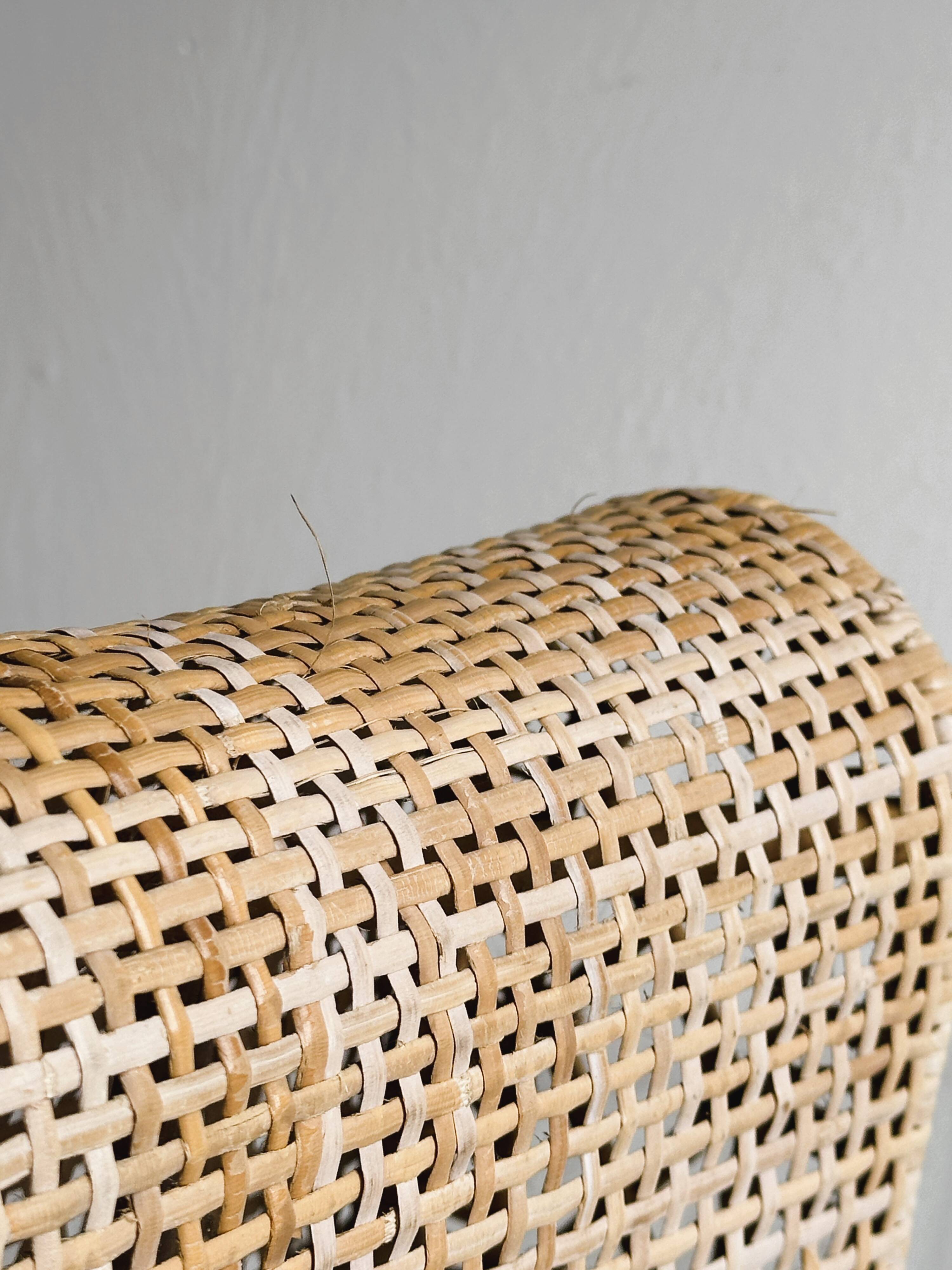 Vintage woven rattan beach cushion