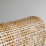 Vintage woven rattan beach cushion