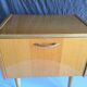 French vintage bedside in varnished blond wood 60