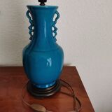 Blue ceramic lamp base