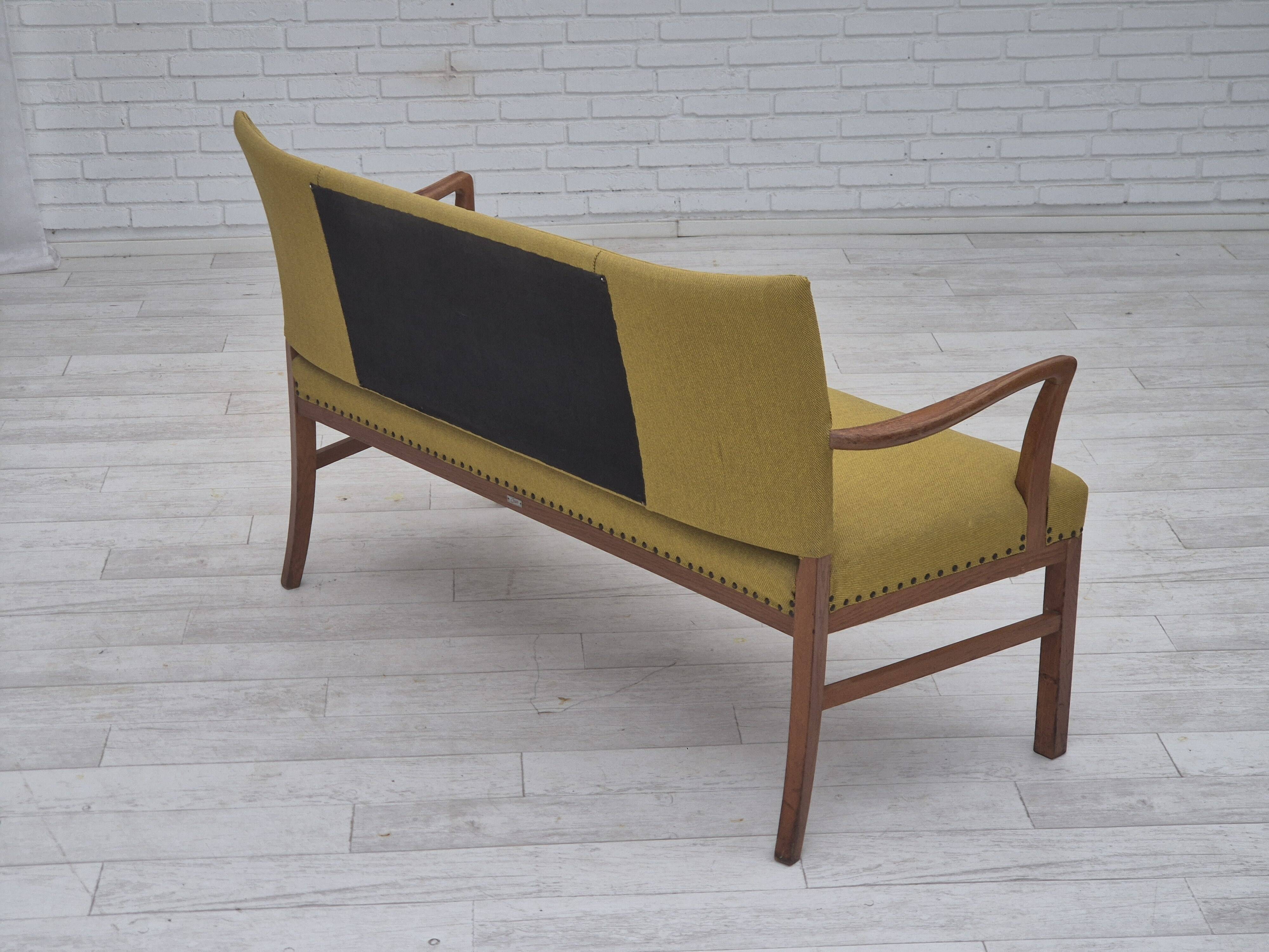 Canapé 2 places danois des années 1950 par Ehapa Møbler, état d'origine.