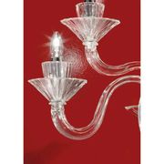 Venetian Imperial Rigadin Murano Glass Wall Sconce in Transparent Glass