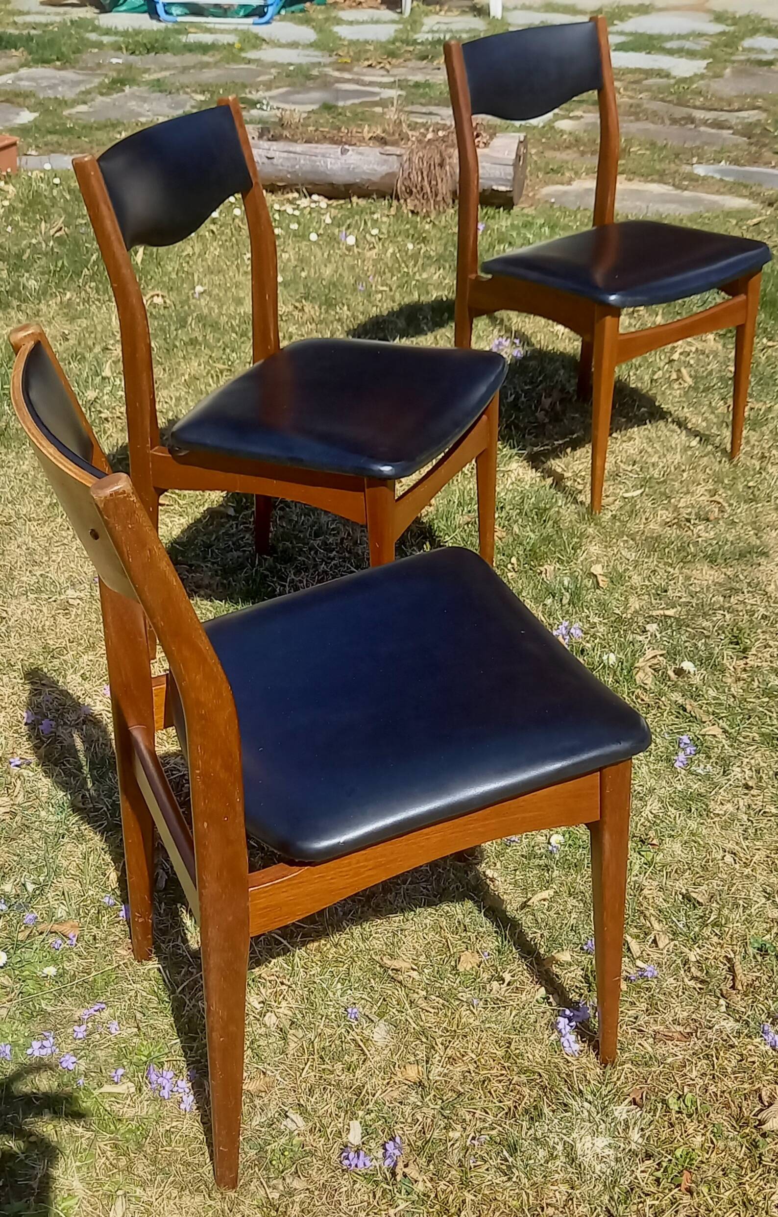 3 Scandinavian-style chairs, NF brand, from the 1950s-60s
