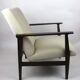 Fauteuil beige velvet années 1970