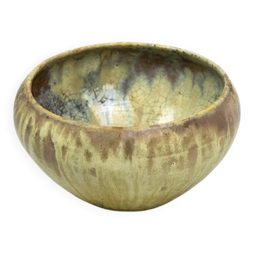 Coupe Art Nouveau en grès flammé émaillé d’Alexandre Bigot - 1914