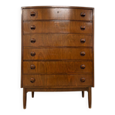 Commode haute en acajou danois vintage des années 1960.