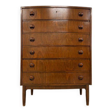 Commode haute en acajou danois vintage des années 1960.
