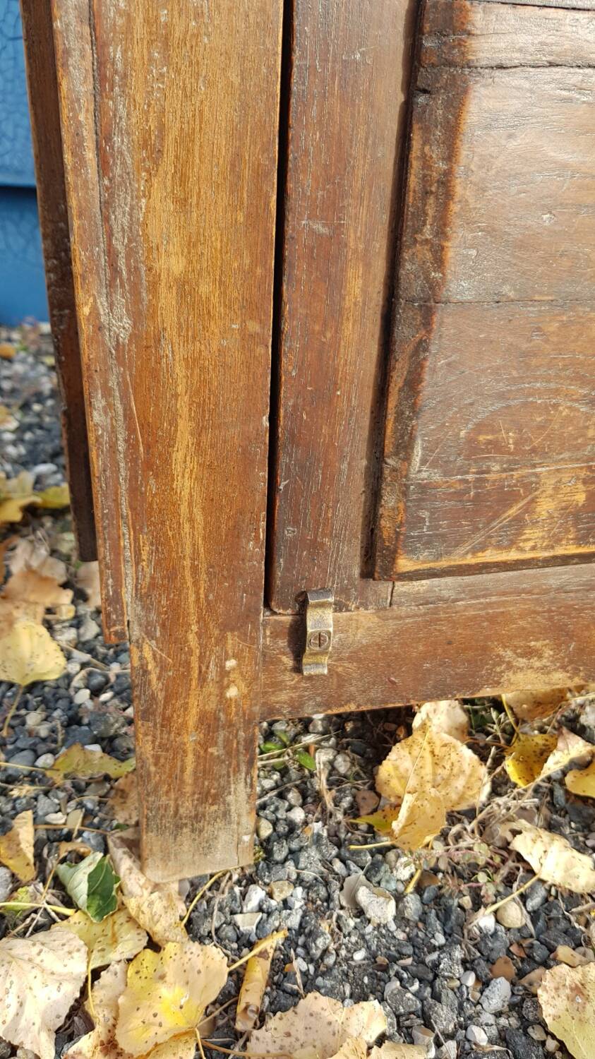 Glass side table in Burmese teak
