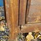 Glass side table in Burmese teak