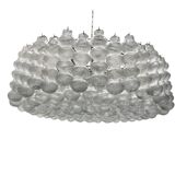 Extra Large Murano Glass Bubble Chandelier / Flushmount, Italy, 1980s