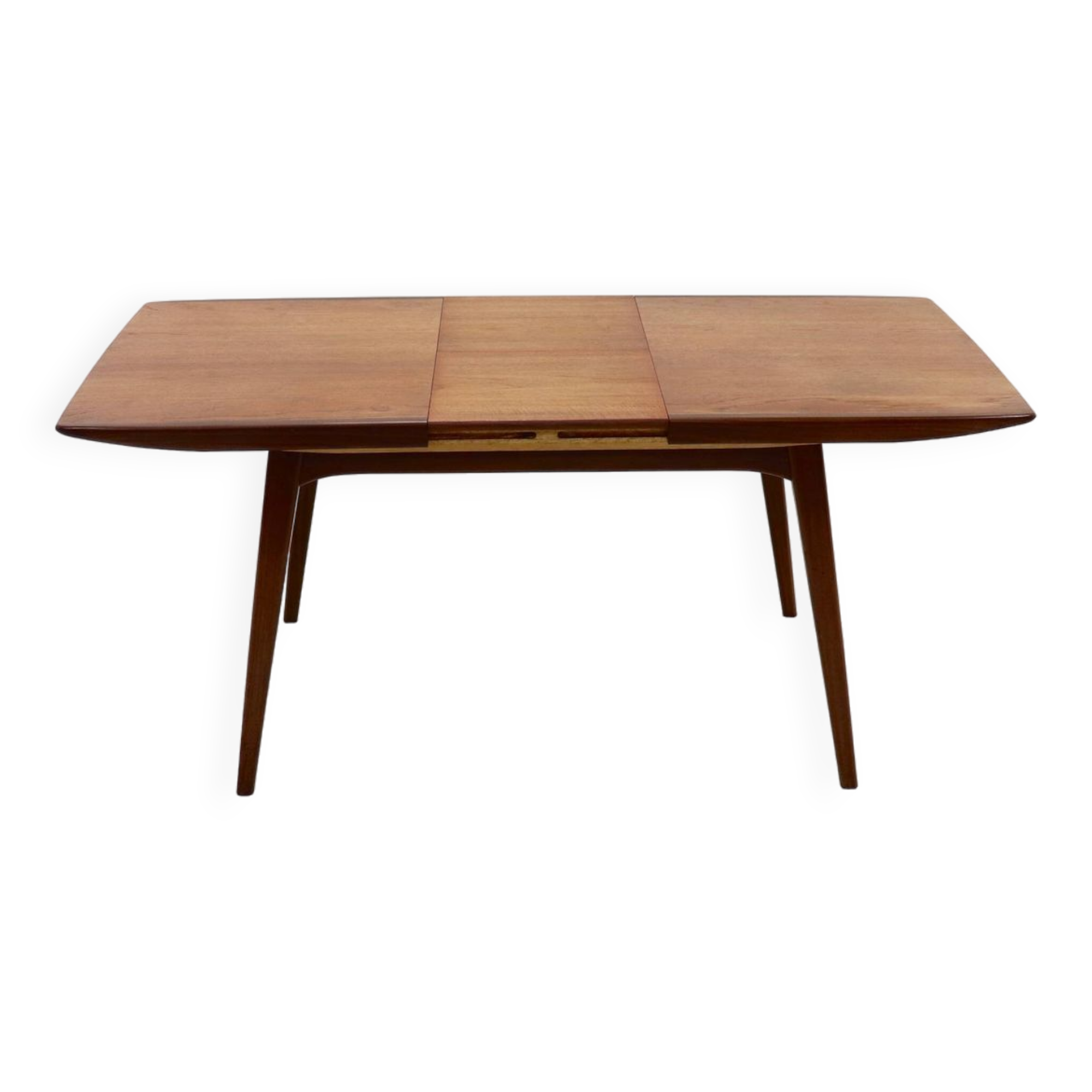 Extendable Teak Dining Table by Louis van Teeffelen for WeBe 1950s