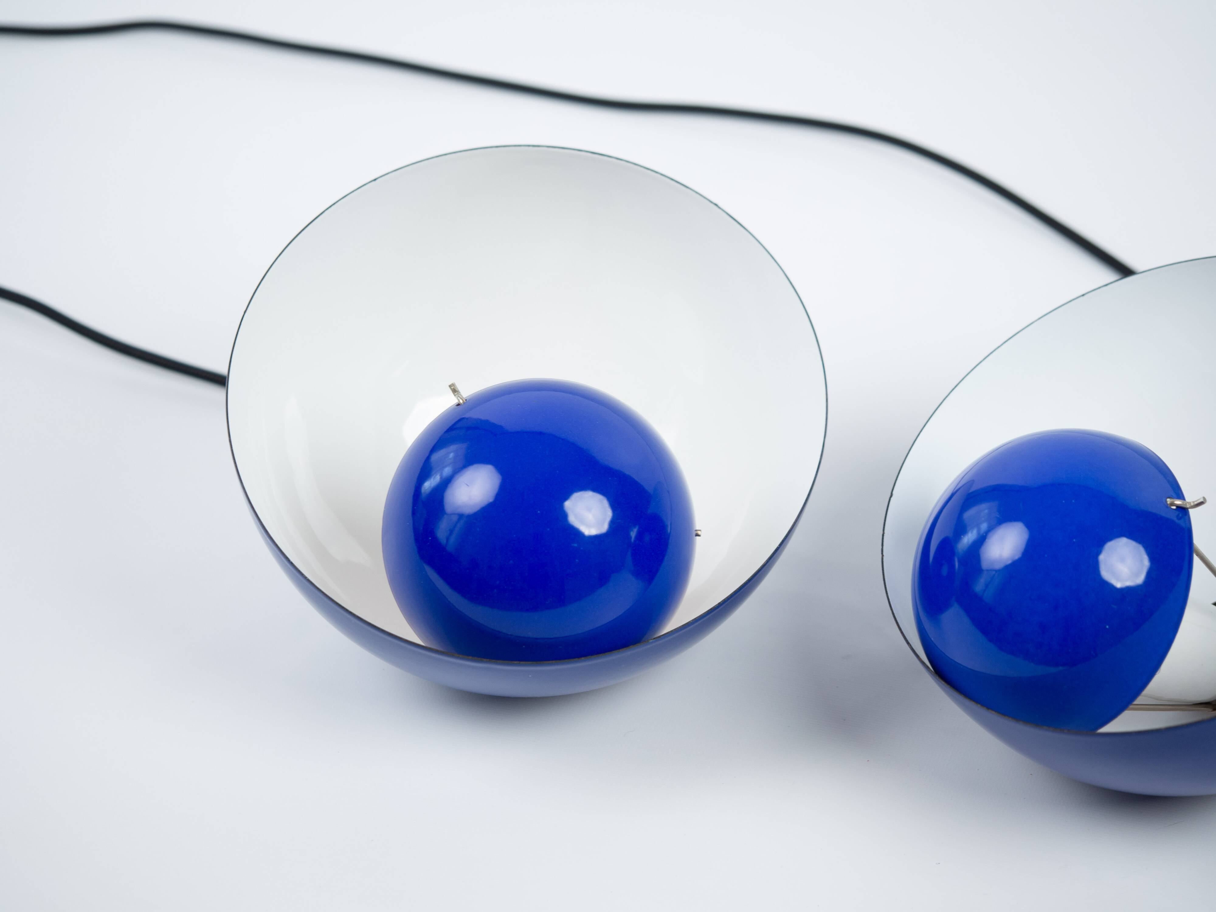 Pair of 2 vintage Danish Flowerpot lamps by Verner Panton, 1968