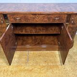 Buffet italien vintage des années 1980 – Effet noyer et miroir