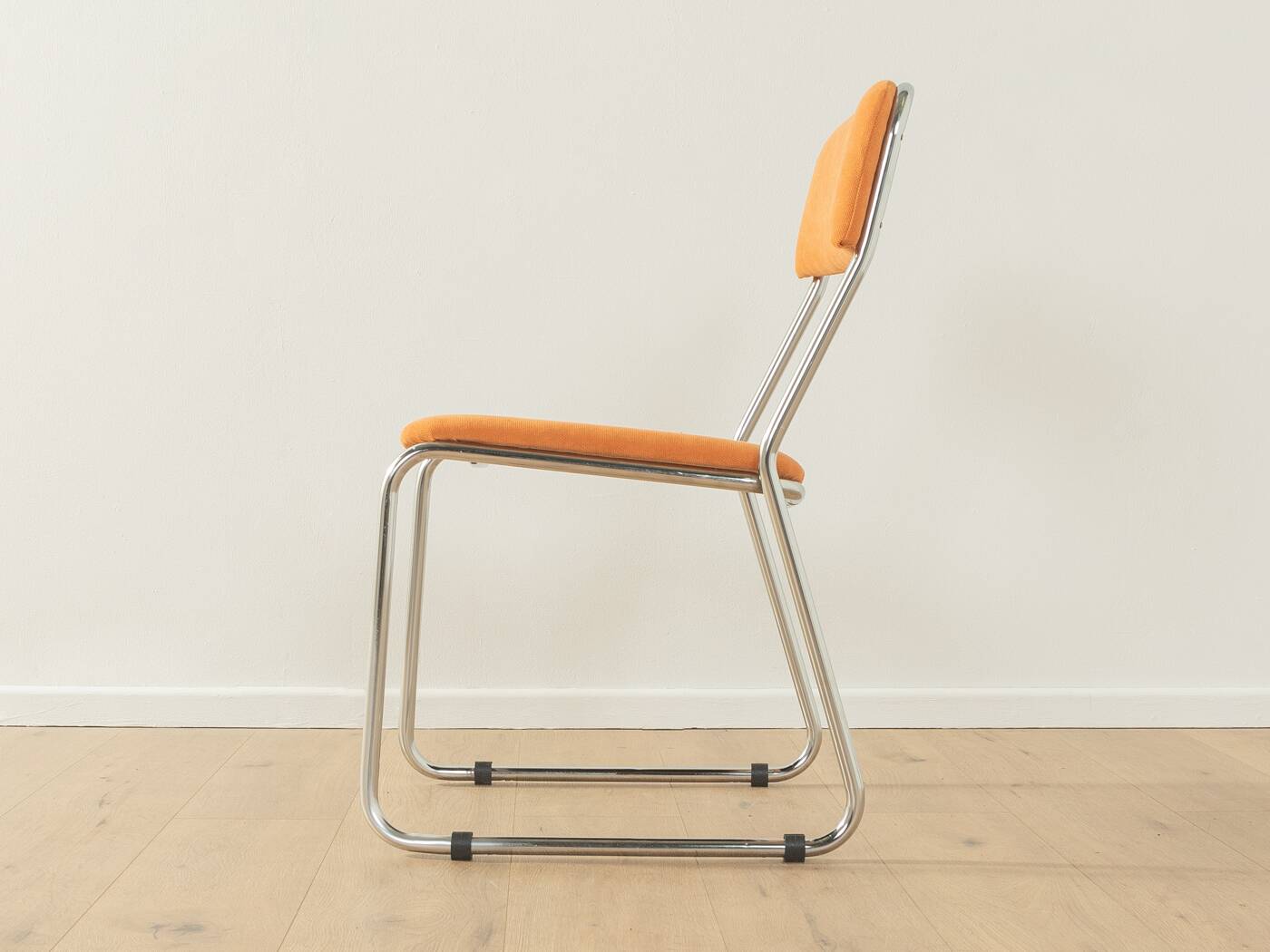Classic chairs from the 1970s with chrome-plated stainless steel frame, set of 4
