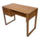 Vintage compact desk pinewood 70s design with wooden joints