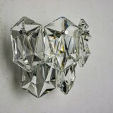 Kinkeldey wall lamp, cut crystals, 2 levels, Germany, 1970