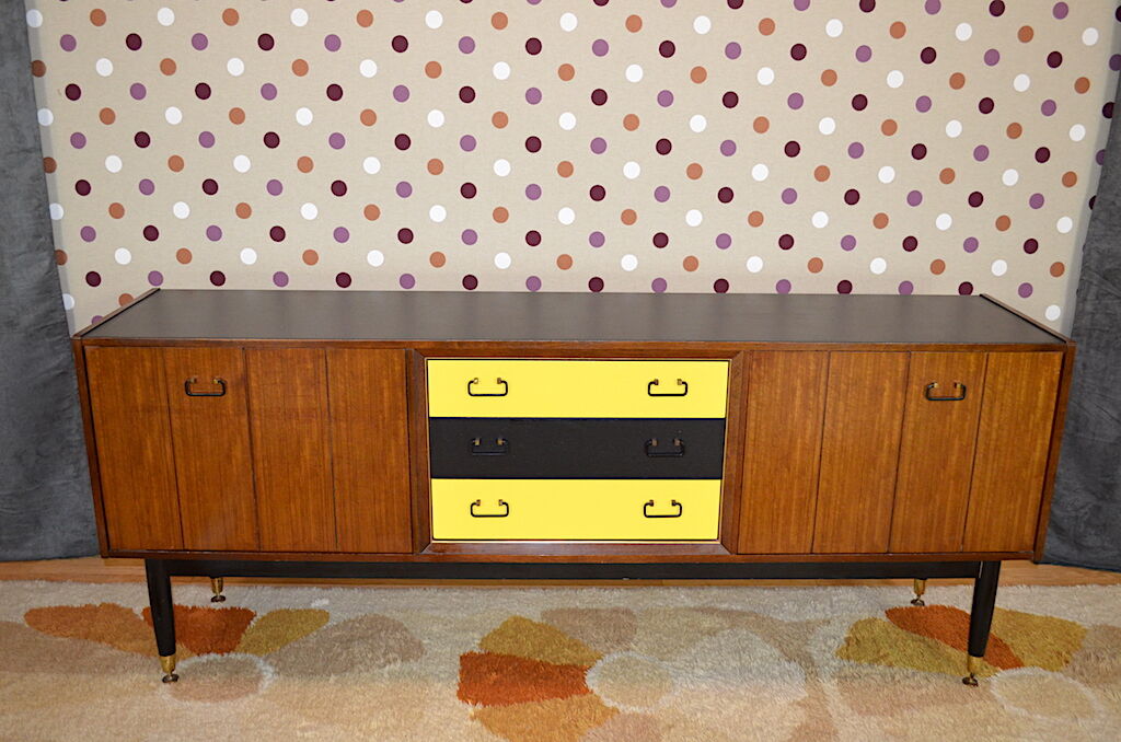 Scandinavian sideboard & vintage revamped teak