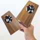 1960s Bookends | Set of 2 | Wood, Ceramic & Brass