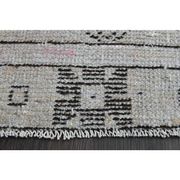 1970s Turkish Oushak Handmade Wool Cotton Beige Runner 77x245