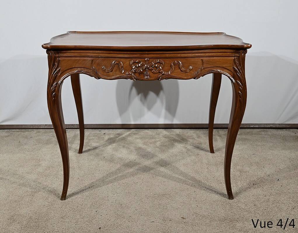 Small Cabaret Table in Mahogany, Louis XV style, Napoleon III period – Mid-19th century