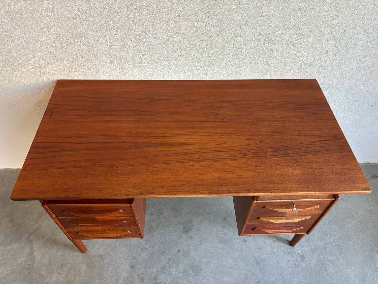 Vintage Danish freestanding desk teak