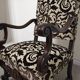 Pair of oak state armchairs, France, late 18th century