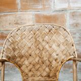 Children's armchair in chestnut basketry