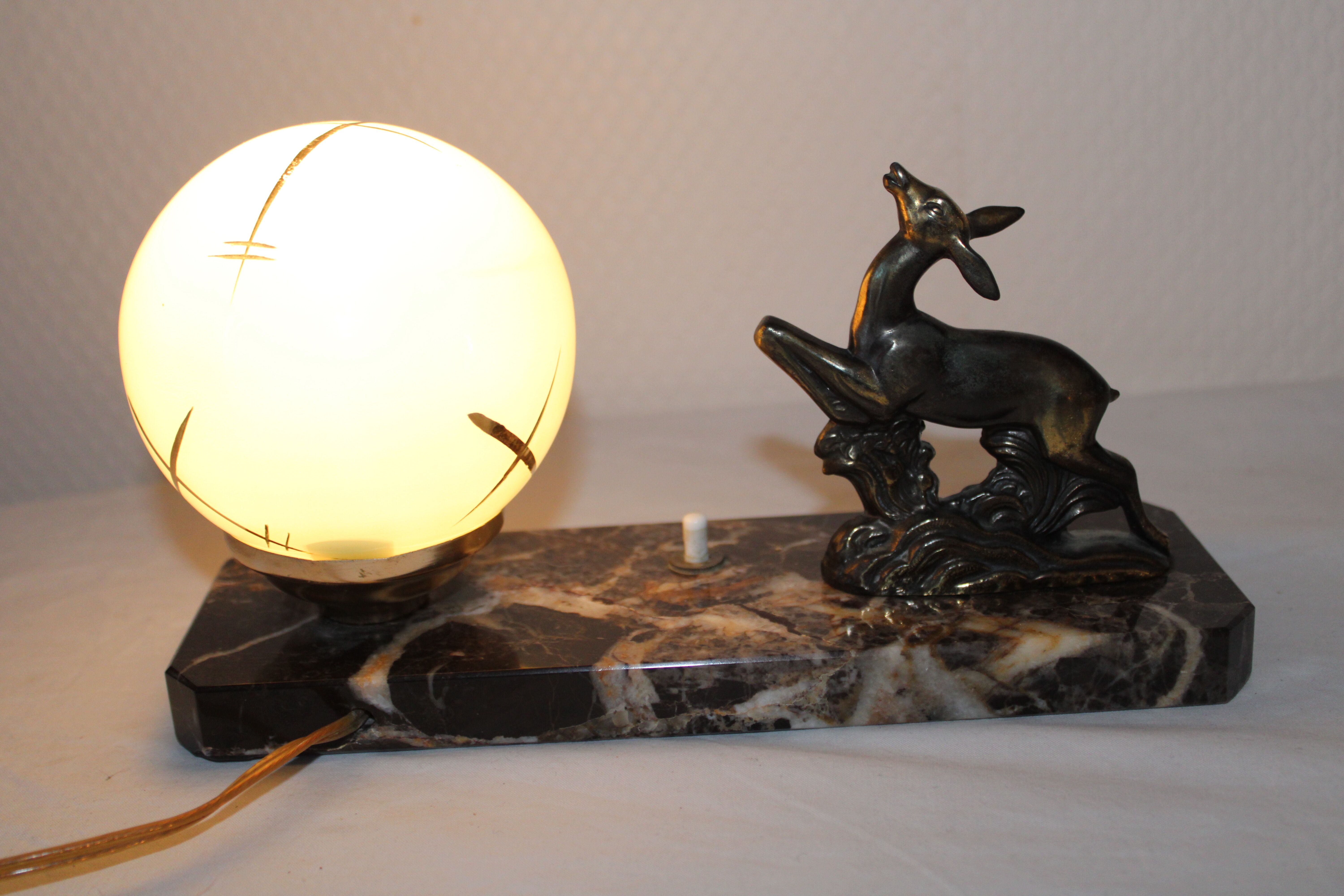 Old table lamp or vintage art deco nightlight