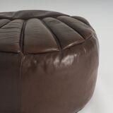 Vintage leather pouf
