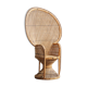 Emmanuelle XXL chair with armrests, rattan canning, bohemian style, circa 1970