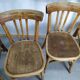 Suite of 6 wooden barhel barel bistro chair