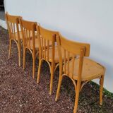 Set of 4 vintage restaurant bistro chairs - 1950s