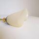 Mid-century pair of wall lamps in brass and opaline attributed to Asea Sweden, 1950s.