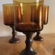 Lot de verres pieds en bois