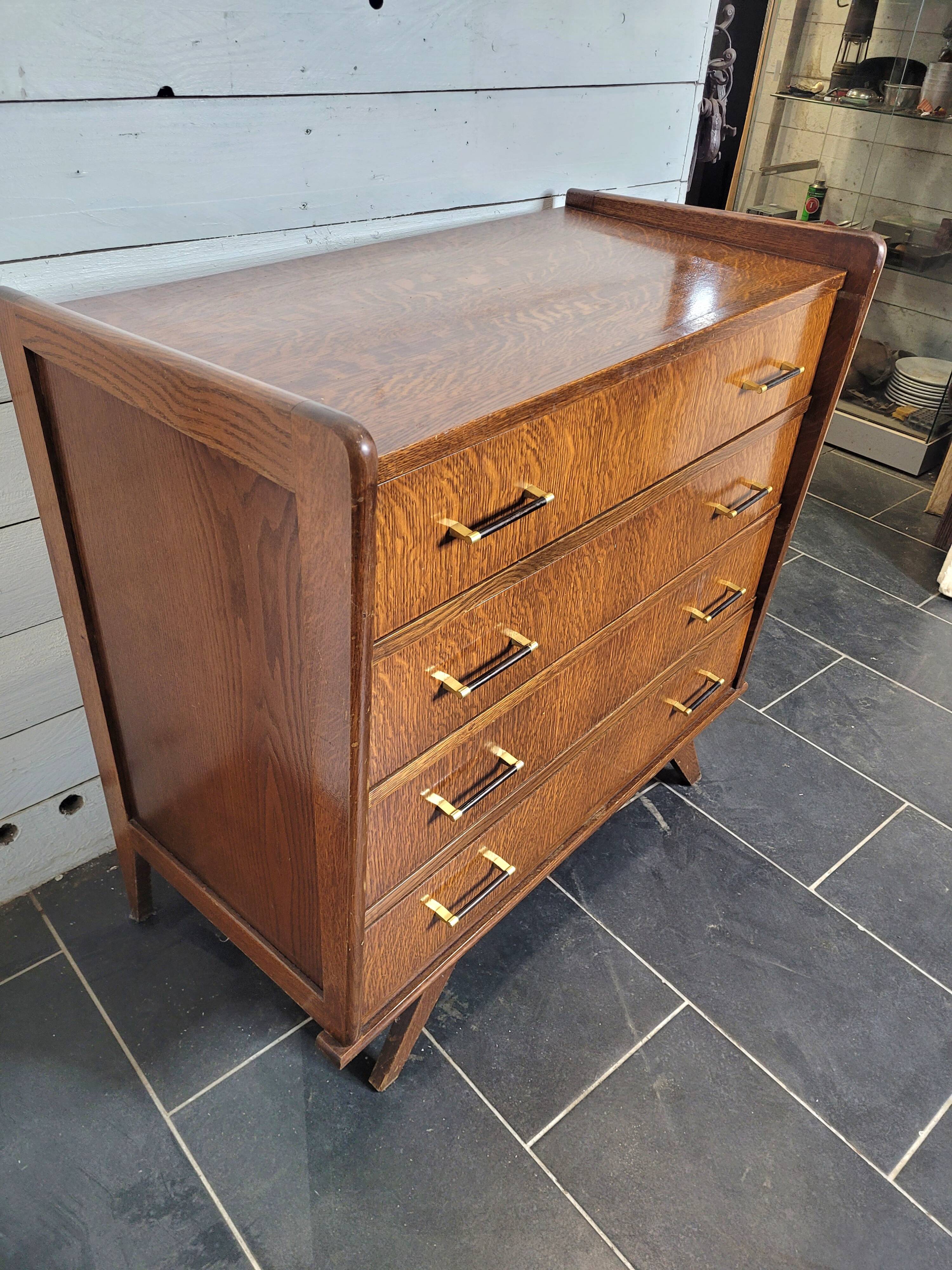 Vintage 60s oak chest of drawers
