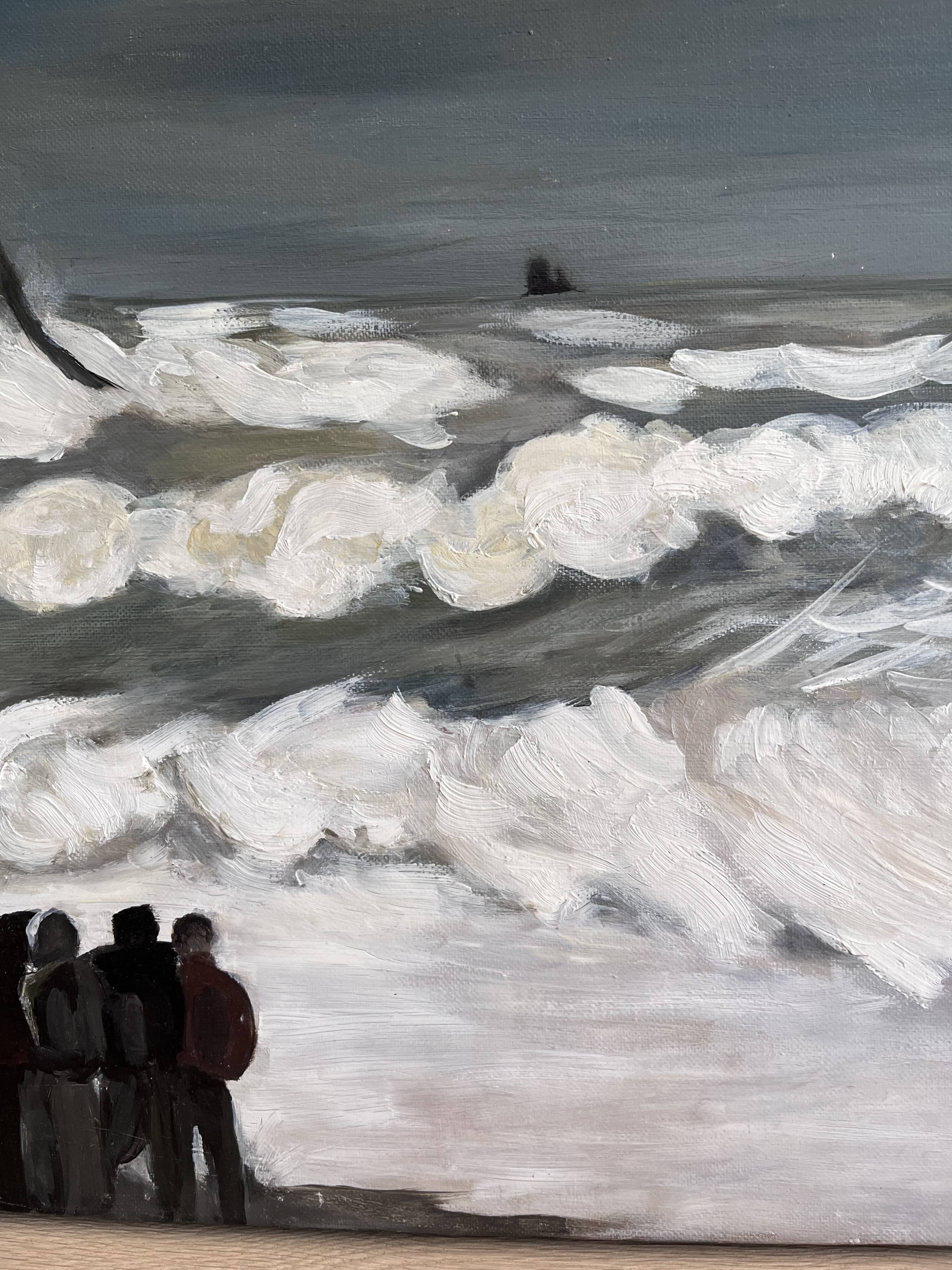 Huile sur toile inspirée des vues d’Etretat de Monet