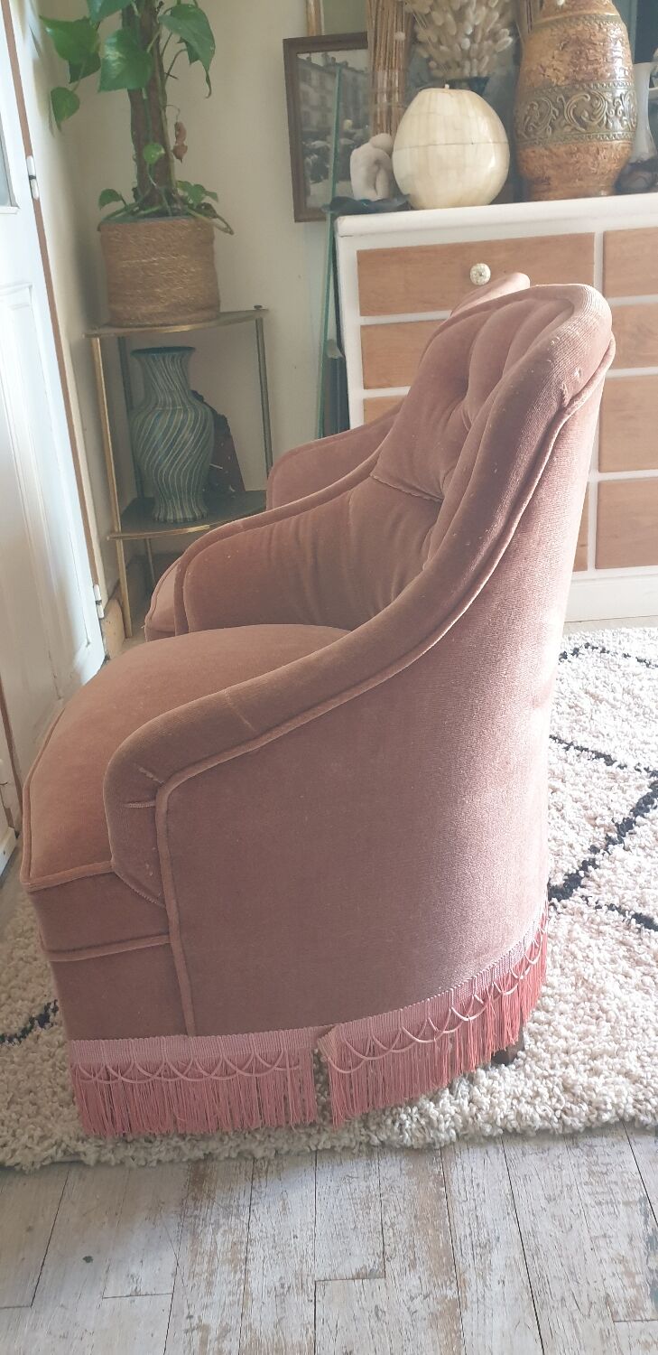 Pair of toad armchairs